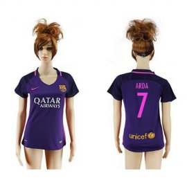 Womens Barcelona #7 Arda Away Soccer Club Jersey