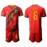 Belgium #6 Witsel Red Home Soccer Country Jersey