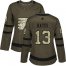Adidas Philadelphia Flyers #13 Kevin Hayes Green Salute to Service Womens Stitched NHL Jersey