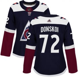 Adidas Colorado Avalanche #72 Joonas Donskoi Navy Alternate Authentic Womens Stitched NHL Jersey