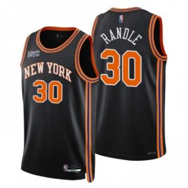 New York New York Knicks #30 Julius Randle Mens Nike Black 2021/22 Swingman NBA Jersey – City Edition Mens