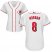 Cincinnati Reds #8 Joe Morgan White Home Womens Stitched MLB Jersey