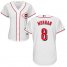 Cincinnati Reds #8 Joe Morgan White Home Womens Stitched MLB Jersey