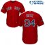 Boston Red Sox #34 David Ortiz Red Cool Base 2018 World Series Champions Stitched Youth MLB Jersey