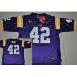LSU Tigers 42 Michael Ford Purple College Football Jersey