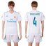 Real Madrid #4 Sergio Ramos White Home Soccer Club Jersey
