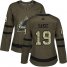 Adidas Colorado Avalanche #19 Joe Sakic Green Salute to Service Womens Stitched NHL Jersey