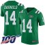 Nike New York Jets #14 Sam Darnold Green Mens Stitched NFL Limited Rush 100th Season Jersey