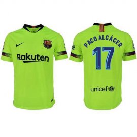 Barcelona #17 Paco Alcacer Away Soccer Club Jersey