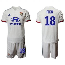 Lyon #18 Fekir Home Soccer Club Jersey