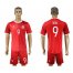 Danmark #9 Dehli Red Home Soccer Country Jersey