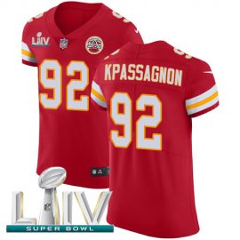 Nike Kansas City Chiefs #92 Tanoh Kpassagnon Red Super Bowl LIV 2020 Team Color Mens Stitched NFL Vapor Untouchable Elite Jersey