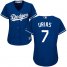 Los Angeles Dodgers #7 Julio Urias Blue Alternate Womens Stitched MLB Jersey