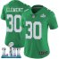 Nike Philadelphia Eagles #30 Corey Clement Green Super Bowl LII Womens Stitched NFL Limited Rush Jersey