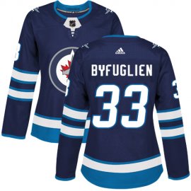 Adidas Winnipeg Jets #33 Dustin Byfuglien Navy Blue Home Authentic Womens Stitched NHL Jersey