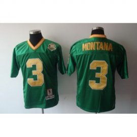 Notre Dame Fighting Irish 3 Joe Montana 30th Anniversary Green NCAA Jerseys