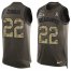 Nike Seattle Seahawks #22 Quinton Dunbar Green Mens Stitched NFL Limited Salute To Service Tank Top Jersey
