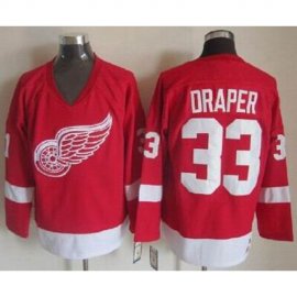 Detroit Red Wings #33 Kris Draper Red CCM Throwback Stitched NHL Jersey