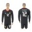 Belgium #12 Mignolet Black Long Sleeves Goalkeeper Soccer Country Jersey