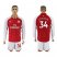 Arsenal #34 Coquelin Red Home Long Sleeves Soccer Club Jersey