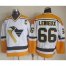 Pittsburgh Penguins #66 Mario Lemieux White/Yellow CCM Throwback Stitched NHL Jersey