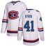 Adidas Montreal Canadiens #41 Paul Byron White Authentic 2017 100 Classic Stitched NHL Jersey
