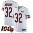 Nike Chicago Bears #32 David Montgomery White Mens Stitched NFL 100th Season Vapor Limited Jersey