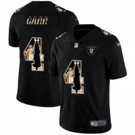 Las Vegas Raiders #4 Derek Carr Carbon Black Vapor Statue Of Liberty Limited NFL Jersey