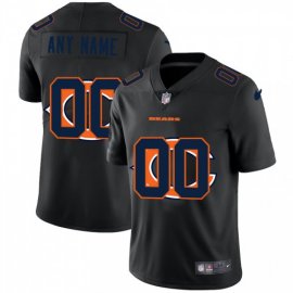 Chicago Bears Custom Mens Nike Team Logo Dual Overlap Limited NFL Jersey Black