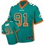 Nike Miami Dolphins #91 Cameron Wake Aqua Green Team Color Mens Stitched NFL Elite Drift Fashion Jersey