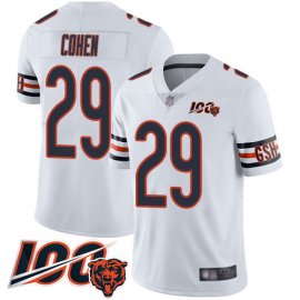 Nike Chicago Bears #29 Tarik Cohen White Mens Stitched NFL 100th Season Vapor Limited Jersey