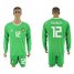 Belgium #12 Mignolet Green Long Sleeves Goalkeeper Soccer Country Jersey