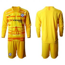 Chelsea Blank Yellow Goalkeeper Long Sleeves Soccer Club Jersey
