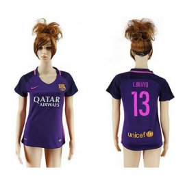 Womens Barcelona #13 C.Bravo Away Soccer Club Jersey