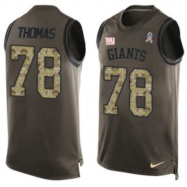 Nike New York Giants #78 Andrew Thomas Green Mens Stitched NFL Limited Salute To Service Tank Top Jersey