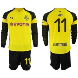 Dortmund #11 Reus Home Long Sleeves Soccer Club Jersey
