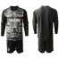 Atletico Madrid Blank Black Goalkeeper Long Sleeves Soccer Club Jersey