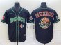 Mens Mexico Baseball 2023 Black Team Big Logo World Baseball Classic Stitched Jersey