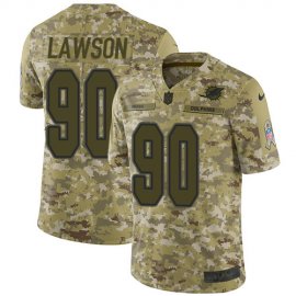 Nike Miami Dolphins #90 Shaq Lawson Camo Mens Stitched NFL Limited 2018 Salute To Service Jersey
