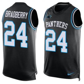 Nike Carolina Panthers #24 James Bradberry Black Team Color Mens Stitched NFL Limited Tank Top Jersey