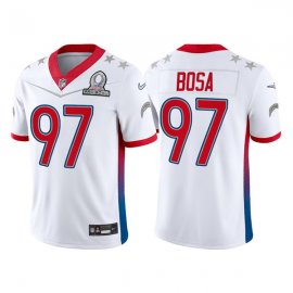 Mens Los Angeles Chargers #97 Joey Bosa 2022 White AFC Pro Bowl Stitched Jersey