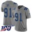 Nike Indianapolis Colts #91 Sheldon Day Gray Mens Stitched NFL Limited Inverted Legend 100th Season Jersey