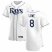 Tampa Bay Rays #8 Brandon Lowe Mens Nike White Home 2020 Authentic Player MLB Jersey