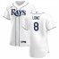 Tampa Bay Rays #8 Brandon Lowe Mens Nike White Home 2020 Authentic Player MLB Jersey