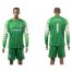 Manchester City #1 Hart Green Goalkeeper Long Sleeves Soccer Club Jersey