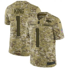 Nike Denver Broncos #1 Marquette King Camo Mens Stitched NFL Limited 2018 Salute To Service Jersey