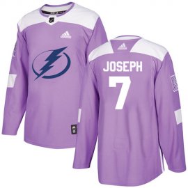 Adidas Tampa Bay Lightning #71 Anthony Cirelli Purple Authentic Fights Cancer Stitched NHL Jersey