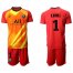 Paris Saint-Germain #1 Buffon Red Goalkeeper Soccer Club Jersey
