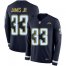 Nike Los Angeles Chargers #33 Derwin James Jr Navy Blue Team Color Mens Stitched NFL Limited Therma Long Sleeve Jersey