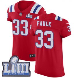 Nike New England Patriots #33 Kevin Faulk Red Alternate Super Bowl LIII Bound Mens Stitched NFL Vapor Untouchable Elite Jersey
